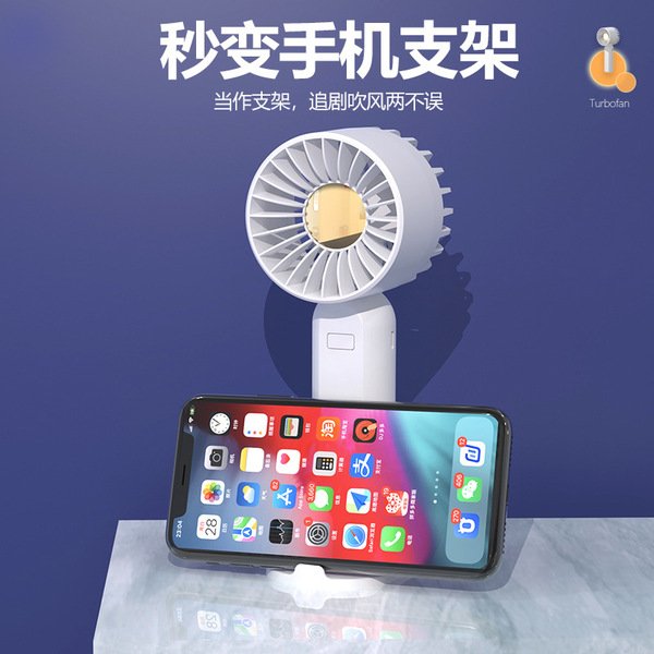 Y03 Handheld Mini Fan with Mobile Stand – রিচার্জেবল পোর্টেবল ফ্যান 📱💨 - Image 4