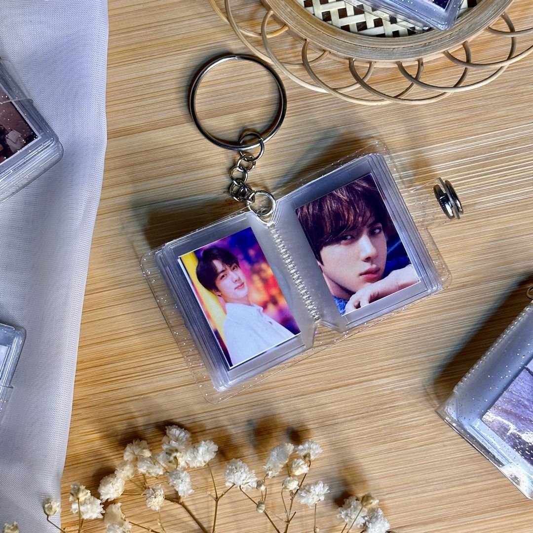 BTS Mini Photo Album Keychain with 20 Photos