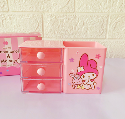 đ¸ Cute Desktop Pen Holder Storage Box with Mini Drawers | Student Girl Stationery Organizer - Image 2